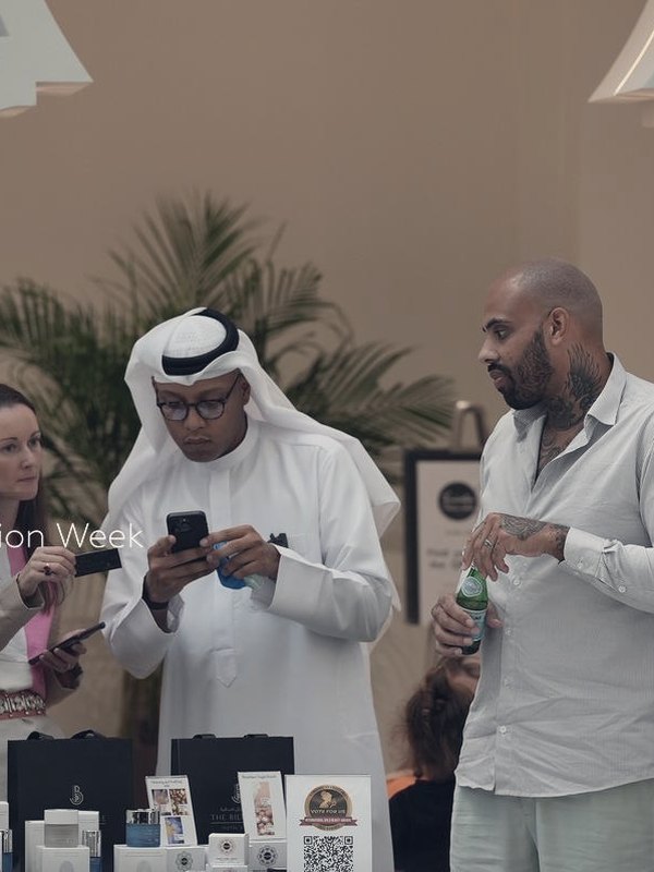 Business guests meeting at a Dubai event