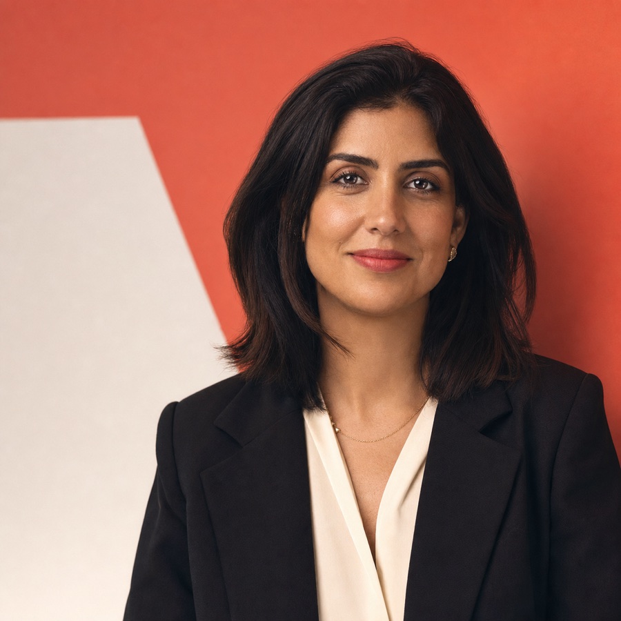 Fictional demo speaker Amira Al Mansouri
